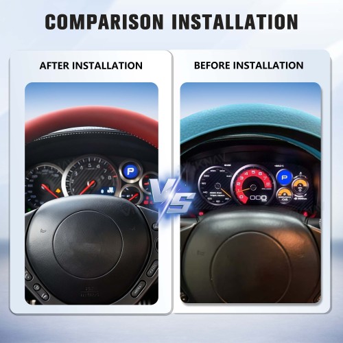 Viknav 12.3inch For Nissan GTR 2008-2015 LCD Digital Cluster Dashboard Panel Speedometer Screen Virtual Instrument Cluster Virtual Cockpit