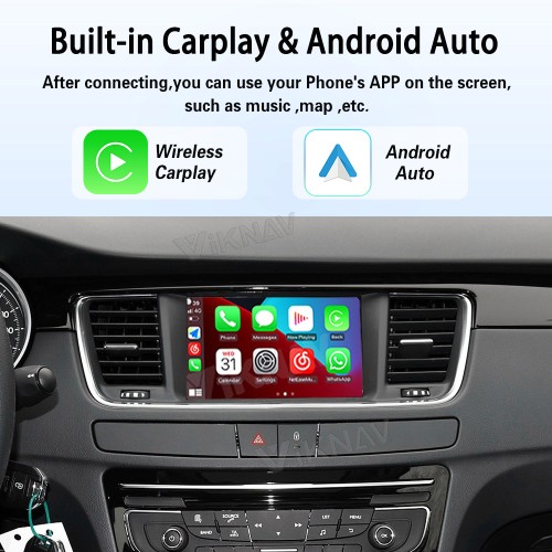 Viknav Car Decoder Box Linux Interface for Peugeot Upgrade interface Wireless Android Auto Apple CarPlay