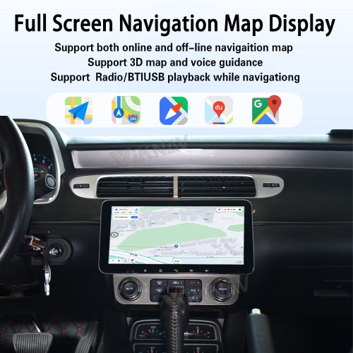 Viknav 10.33 Inch Upgrade Android Car Radio for Chevrolet Camaro 2010-2015 Multimedia Video Player GPS Navigation BT Carplay Head Unit(128GB)