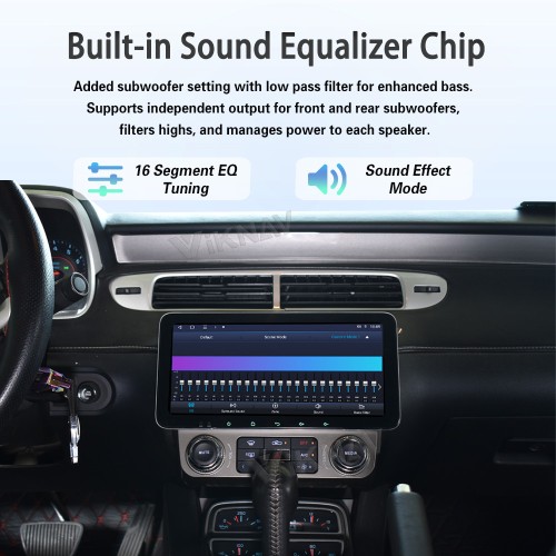 Viknav 10.33 Inch Upgrade Android Car Radio for Chevrolet Camaro 2010-2015 Multimedia Video Player GPS Navigation BT Carplay Head Unit(128GB)