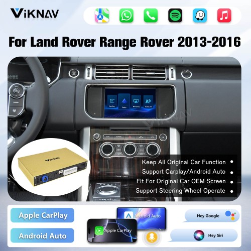 Viknav Linux System Wireless Carplay Android Auto Decorder Box For Land Rover Range Rover 2013-2016 GPS Navigatipn Original Car Radio Screen
