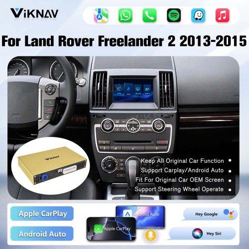 Viknav Linux System Wireless Carplay Android Auto Decorder Box For Land Rover Freelander 2 2013-2015 GPS Navigatipn Original Car Radio Screen