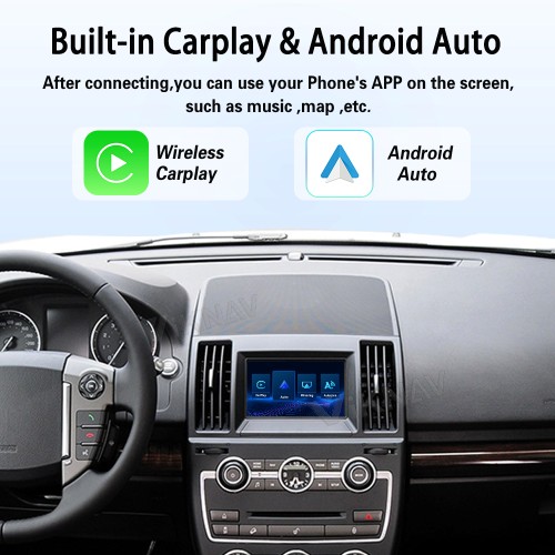 Viknav Linux System Wireless Carplay Android Auto Decorder Box For Land Rover Freelander 2 2013-2015 GPS Navigatipn Original Car Radio Screen