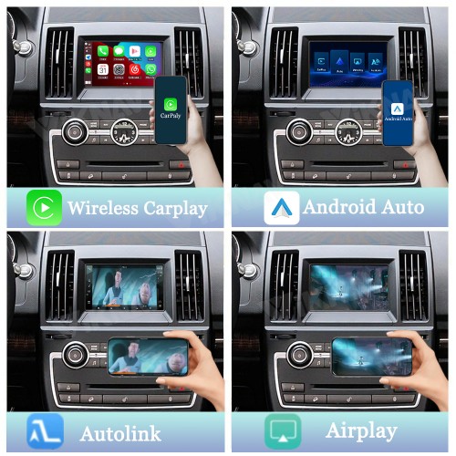 Viknav Linux System Wireless Carplay Android Auto Decorder Box For Land Rover Freelander 2 2013-2015 GPS Navigatipn Original Car Radio Screen