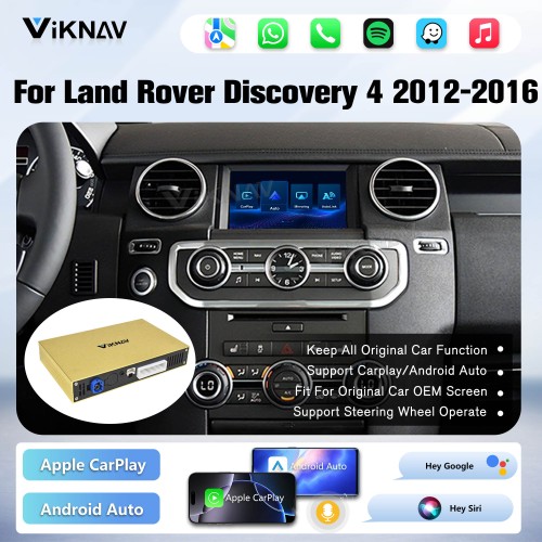 Viknav Linux System Wireless Carplay Android Auto Decorder Box For Land Rover Discovery 4 2012-2016 GPS Navigatipn Original Car Radio Screen
