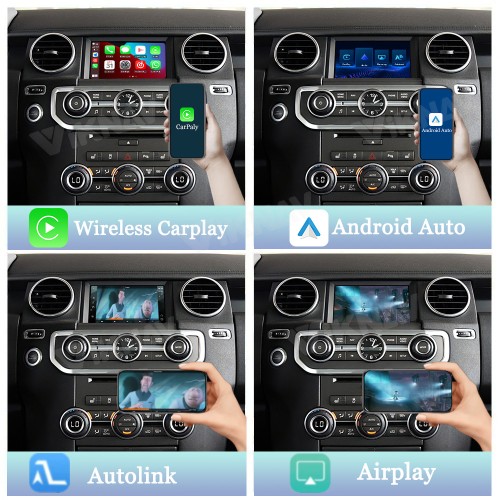 Viknav Linux System Wireless Carplay Android Auto Decorder Box For Land Rover Discovery 4 2012-2016 GPS Navigatipn Original Car Radio Screen