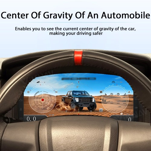 Viknav 15.1inch For Ford F150 2009-2014 LCD Digital Cluster Dashboard Panel Speedometer Screen Virtual Instrument Cluster Virtual Cockpit