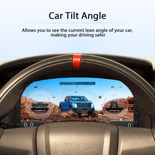 Viknav 15.1inch For Ford F150 2009-2014 LCD Digital Cluster Dashboard Panel Speedometer Screen Virtual Instrument Cluster Virtual Cockpit