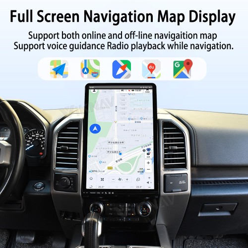 Viknav Upgrade Android Car Radio For Ford F150 2015-2022 16.8 inch Wireless Carpaly Android Auto Touch Screen GPS Navigation Multimedia player Auto Stereo Head Unit