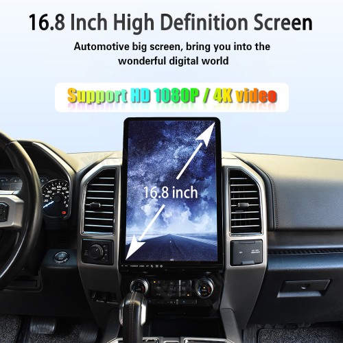 Viknav Upgrade Android Car Radio For Ford F150 2015-2022 16.8 inch Wireless Carpaly Android Auto Touch Screen GPS Navigation Multimedia player Auto Stereo Head Unit