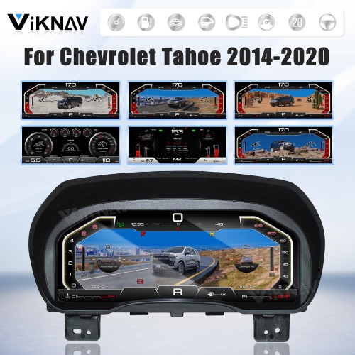 Viknav 13 Inch Car Digital Cluster For Chevrolet Tahoe Suburban GMC Yukon 2014-2020 LCD Car Digital Speedometer Dashboard Panel Instrument Panel Virtual Cockpit