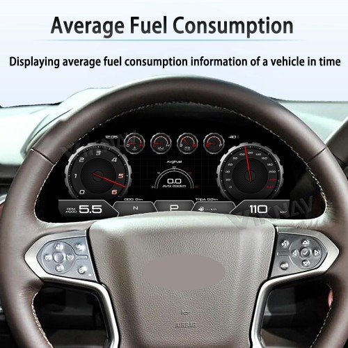 Viknav 13 Inch Car Digital Cluster For Chevrolet Tahoe Suburban GMC Yukon 2014-2020 LCD Car Digital Speedometer Dashboard Panel Instrument Panel Virtual Cockpit