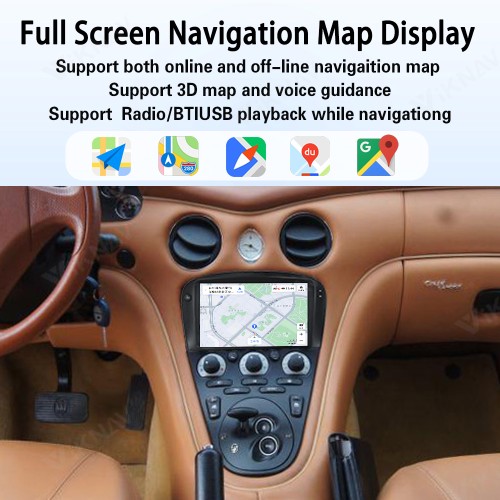 Android System 8 Inch Car Radio For Maserati Coupe 3200GT 4200GT 2002-2010 Auto Stereo Wireless Carplay GPS Navigation Multimedia Player Touch Screen (128GB)