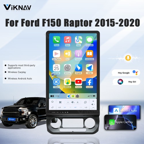 Viknav Upgrade Android Car Radio For Ford F150 2015-2022 16.8 inch Wireless Carpaly Android Auto Touch Screen GPS Navigation Multimedia player Auto Stereo Head Unit