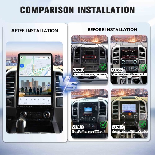 Viknav Upgrade Android Car Radio For Ford F150 2015-2022 16.8 inch Wireless Carpaly Android Auto Touch Screen GPS Navigation Multimedia player Auto Stereo Head Unit