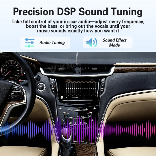 Viknav  Linux System Decoder Box for Cadillac XTS 2013-2017  Wireless CarPlay Android Auto Upgrade Interface Retain OEM CUE Screen & Functions