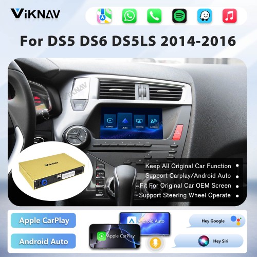 Viknav Linux System Wireless Carplay Android Auto Decoder Box For DS5LS DS5 DS6 GPS Navigation Original Car Radio Screen