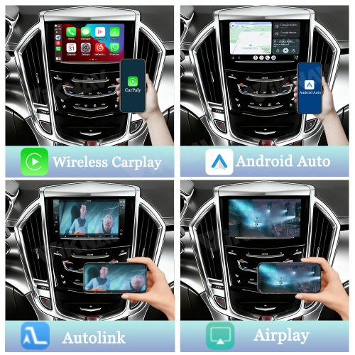 Viknav Linux Decoder Box for Cadillac SRX 2013-2015 Linux System Wireless CarPlay Android Auto Upgrade Interface Retain OEM Screen
