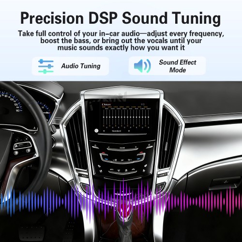 Viknav Linux Decoder Box for Cadillac SRX 2013-2015 Linux System Wireless CarPlay Android Auto Upgrade Interface Retain OEM Screen