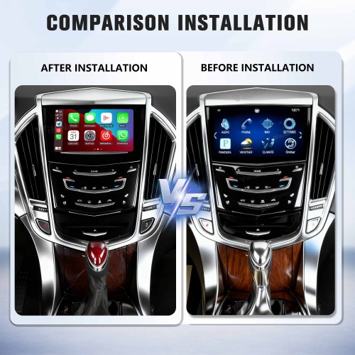 Viknav Linux Decoder Box for Cadillac SRX 2013-2015 Linux System Wireless CarPlay Android Auto Upgrade Interface Retain OEM Screen