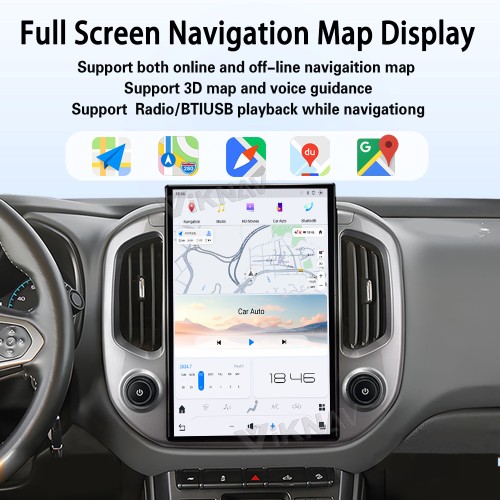 Viknav 14.4 Inch Car Radio For Chevrolet Colorado GMC Canyon 2014-2018 Touch Screen Upgrade Android Head Unit Wireless Carplay Car GPS Navigation Multimedia Player