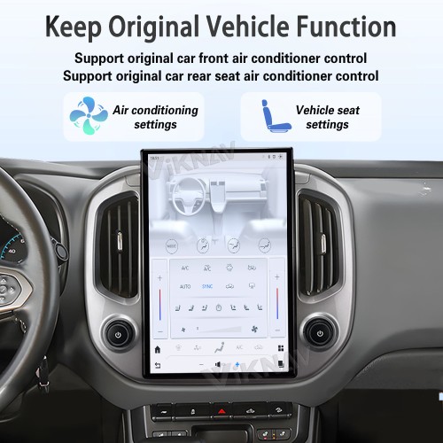 Viknav 14.4 Inch Car Radio For Chevrolet Colorado GMC Canyon 2014-2018 Touch Screen Upgrade Android Head Unit Wireless Carplay Car GPS Navigation Multimedia Player