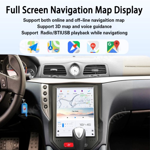 10.5 Inch Android System Car Radio for Maserati GranTurismo 2007-2017 Carplay Multimedia Video Player GPS Navigation Touch Screen 128GB(Matte)