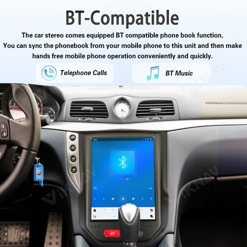 10.5 Inch Android System Car Radio for Maserati GranTurismo 2007-2017 Carplay Multimedia Video Player GPS Navigation Touch Screen 128GB(Matte)