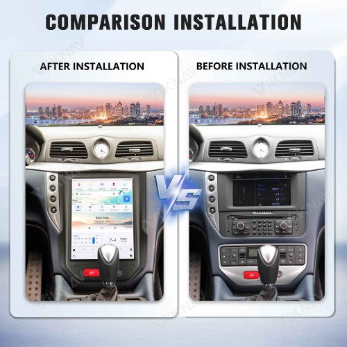 10.5 Inch Android System Car Radio for Maserati GranTurismo 2007-2017 Carplay Multimedia Video Player GPS Navigation Touch Screen 128GB(Matte)