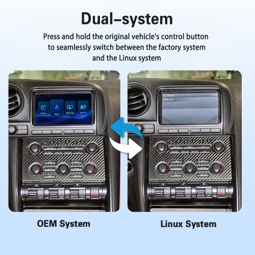 Viknav Linux Interface Box for Nissan GTR R35 2008-2015 Wireless CarPlay Android Auto Decoder BoxGPS Navigation Support Original Car Screen