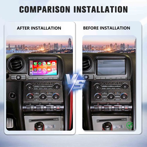 Viknav Linux Interface Box for Nissan GTR R35 2008-2015 Wireless CarPlay Android Auto Decoder BoxGPS Navigation Support Original Car Screen