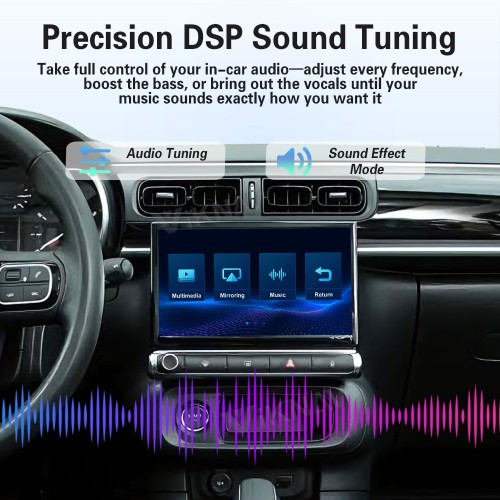 Viknav Linux System Decoder Box for Citroen Wireless CarPlay Android Auto Upgrade Interface Retain OEM CUE Screen & Functions