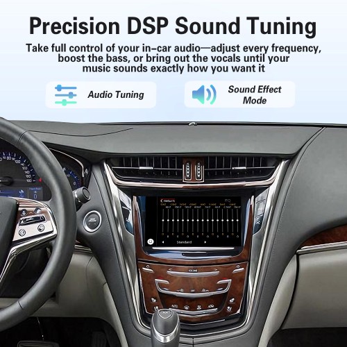 Viknav Linux System Wireless Carplay Android Auto Decorder Box for Cadillac CTS 2014-2015 Upgrade Interface Retain OEM Screen & Functions