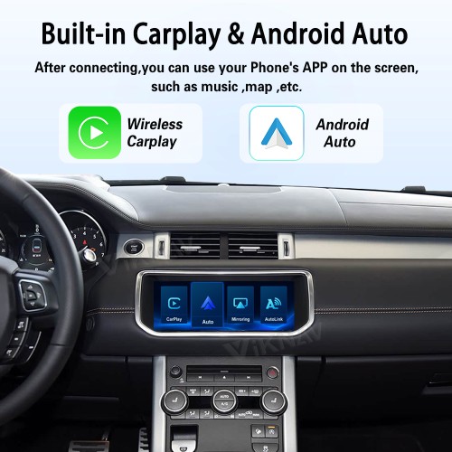 Viknav Linux System Wireless Carplay Android Auto Decorder Box For Land Rover Evoque L538 2017-2018 GPS Navigatipn Original Car Radio Screen