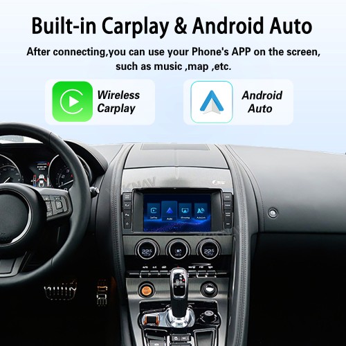 Viknav Linux System Wireless Carplay Android Auto Decorder Box For Jaguar F-Type 2013-2018 GPS Navigatipn Original Car Radio Screen