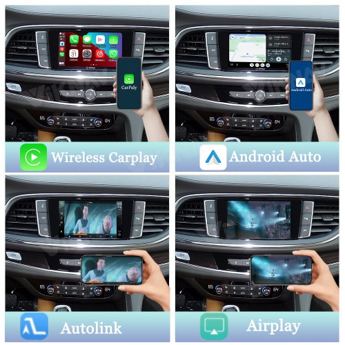 Viknav Linux System Wireless CarPlay Android Auto Decoder Box for Buick Enclave 2014-2019 Upgrade Interface Original Screen