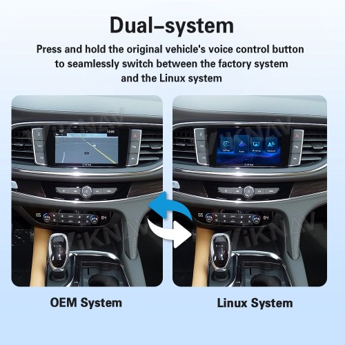 Viknav Linux System Wireless CarPlay Android Auto Decoder Box for Buick Enclave 2014-2019 Upgrade Interface Original Screen