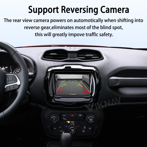 Viknav Linux System Decoder Box for Jeep Renegade Wireless CarPlay Android Auto Upgrade Interface Retain OEM CUE Screen & Functions