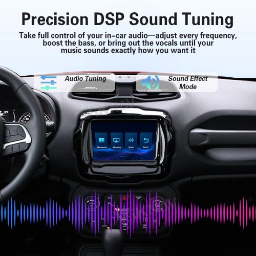 Viknav Linux System Decoder Box for Jeep Renegade Wireless CarPlay Android Auto Upgrade Interface Retain OEM CUE Screen & Functions