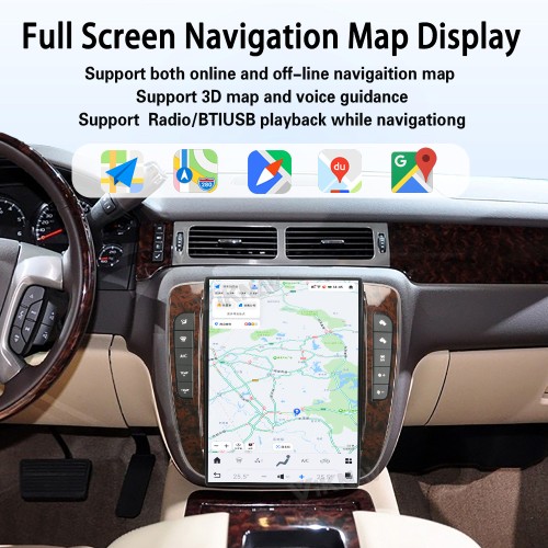 Viknav 14 inch Touch Screen Android Car Radio For GMC YUKON/Chevy Suburban Tahoe 2007-2013 Wireless Carplay GPS Navigation With 15.1 Inch Car Digital Cluster