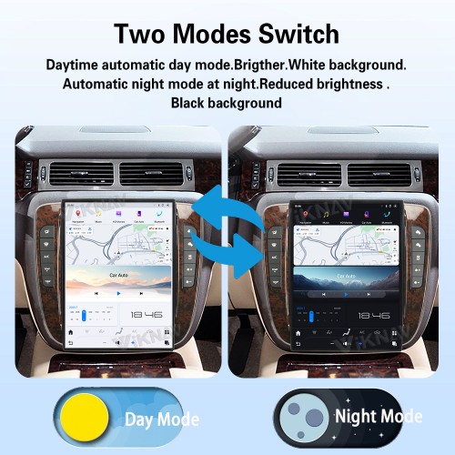 Viknav 14 inch Touch Screen Android Car Radio For GMC YUKON/Chevy Suburban Tahoe 2007-2013 Wireless Carplay GPS Navigation With 15.1 Inch Car Digital Cluster