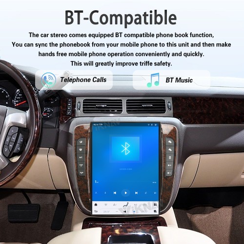 Viknav 14 inch Touch Screen Android Car Radio For GMC YUKON/Chevy Suburban Tahoe 2007-2013 Wireless Carplay GPS Navigation With 15.1 Inch Car Digital Cluster