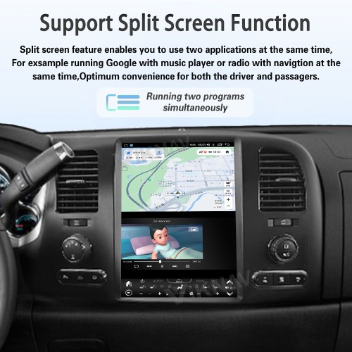 Viknav 12.1 inch Touch Screen Android Car Radio For Chevrolet Silverado GMC SIERRA 2007-2013 Wireless Carplay GPS Navigation With 15.1 Inch Car Digital Cluster