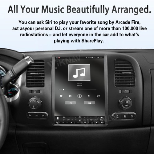 Viknav 12.1 inch Touch Screen Android Car Radio For Chevrolet Silverado GMC SIERRA 2007-2013 Wireless Carplay GPS Navigation With 15.1 Inch Car Digital Cluster