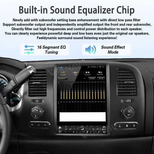 Viknav 12.1 inch Touch Screen Android Car Radio For Chevrolet Silverado GMC SIERRA 2007-2013 Wireless Carplay GPS Navigation With 15.1 Inch Car Digital Cluster