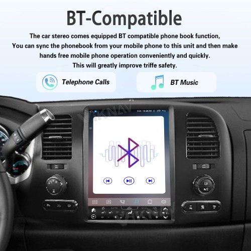 Viknav 12.1 inch Touch Screen Android Car Radio For Chevrolet Silverado GMC SIERRA 2007-2013 Wireless Carplay GPS Navigation With 15.1 Inch Car Digital Cluster