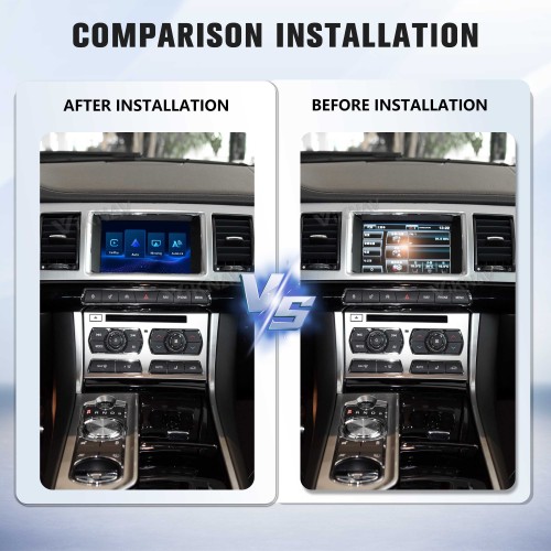 Viknav Linux System Wireless Carplay Android Auto Decorder Box For Jaguar XF 2012-2015 GPS Navigatipn Original Car Radio Screen