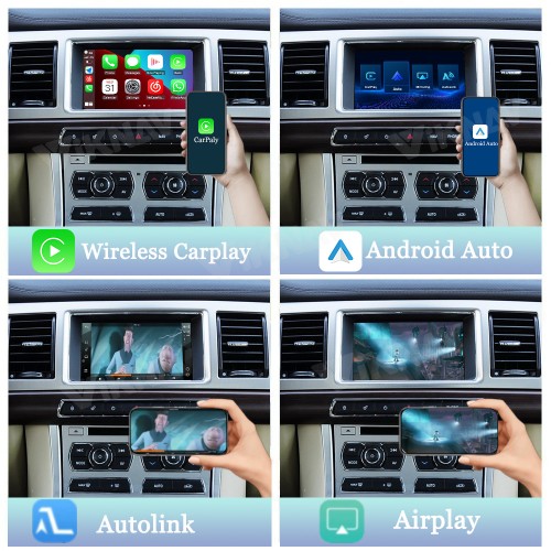 Viknav Linux System Wireless Carplay Android Auto Decorder Box For Jaguar XF 2012-2015 GPS Navigatipn Original Car Radio Screen