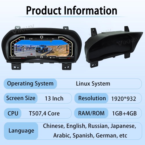 Viknav 15.6 inch Touch Screen Android Car Radio For Chevrolet Silverado GMC SIERRA 2014-2018 Wireless Carplay GPS Navigation With 13 Inch Car Digital Cluster