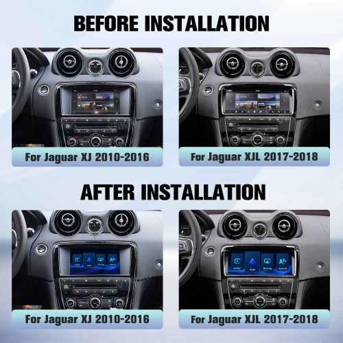 Viknav Linux System Wireless Carplay Android Auto Decorder Box For Jaguar XJ XJL 2010-2018 GPS Navigatipn Original Car Radio Screen